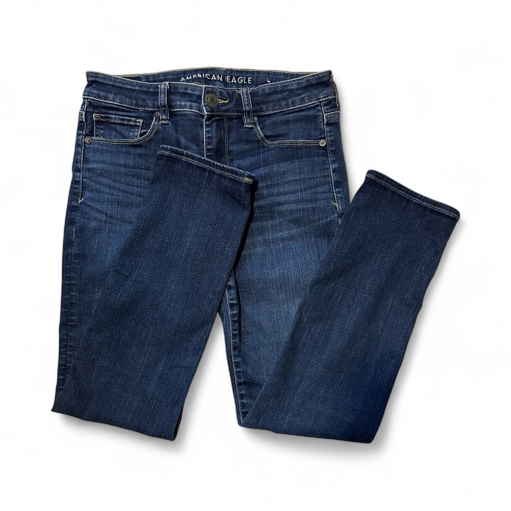 American Eagle Women's Dark Blue Skinny Jeans